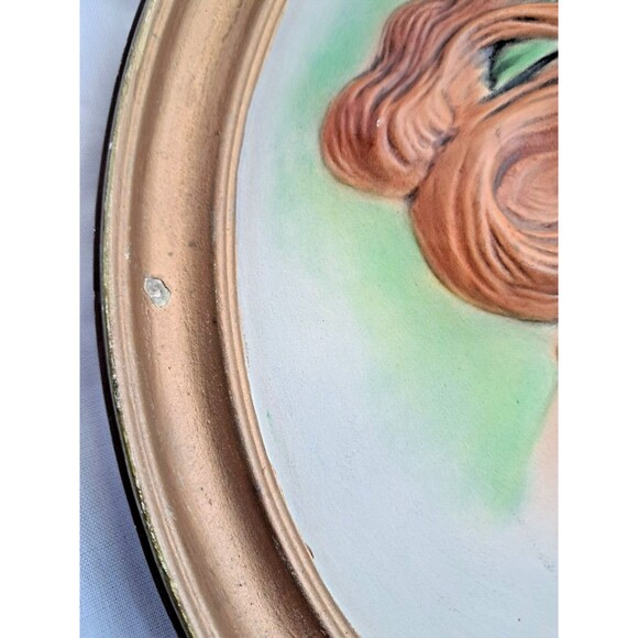 Vintage Duncan Ceramic 1975 Red Head Chalkware Erma Gilliland Duncan - Picture 6 of 7